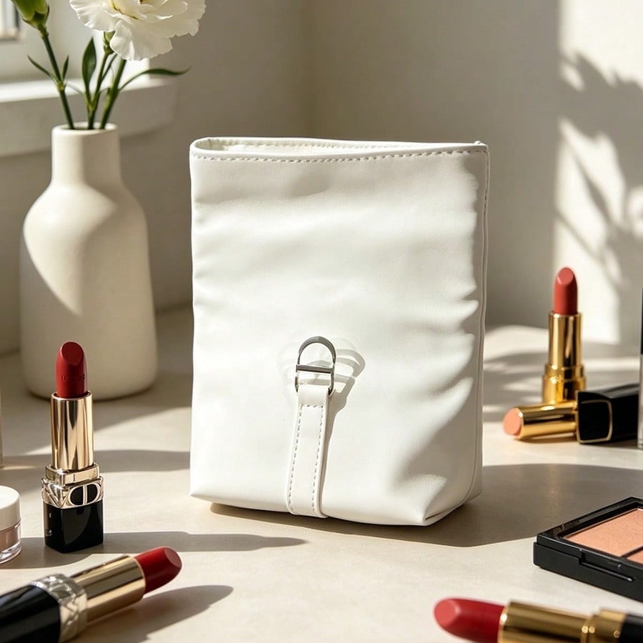 Bolsa cosmética branca da Dior - Luxury Skincare Samples avaliação e preço